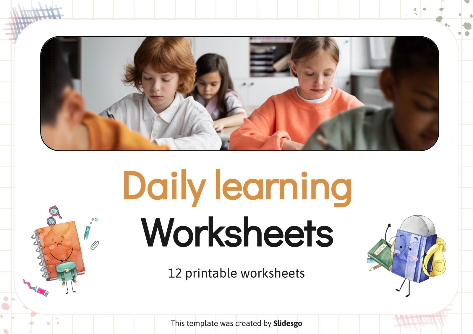 Dombi Sketchbook Style Horizontal Worksheets - Daily Learning: Coexistence presentation template 