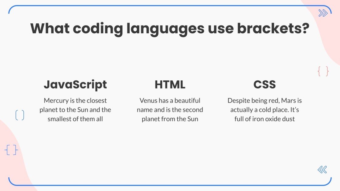 Brackets Lesson for Coding and Programming