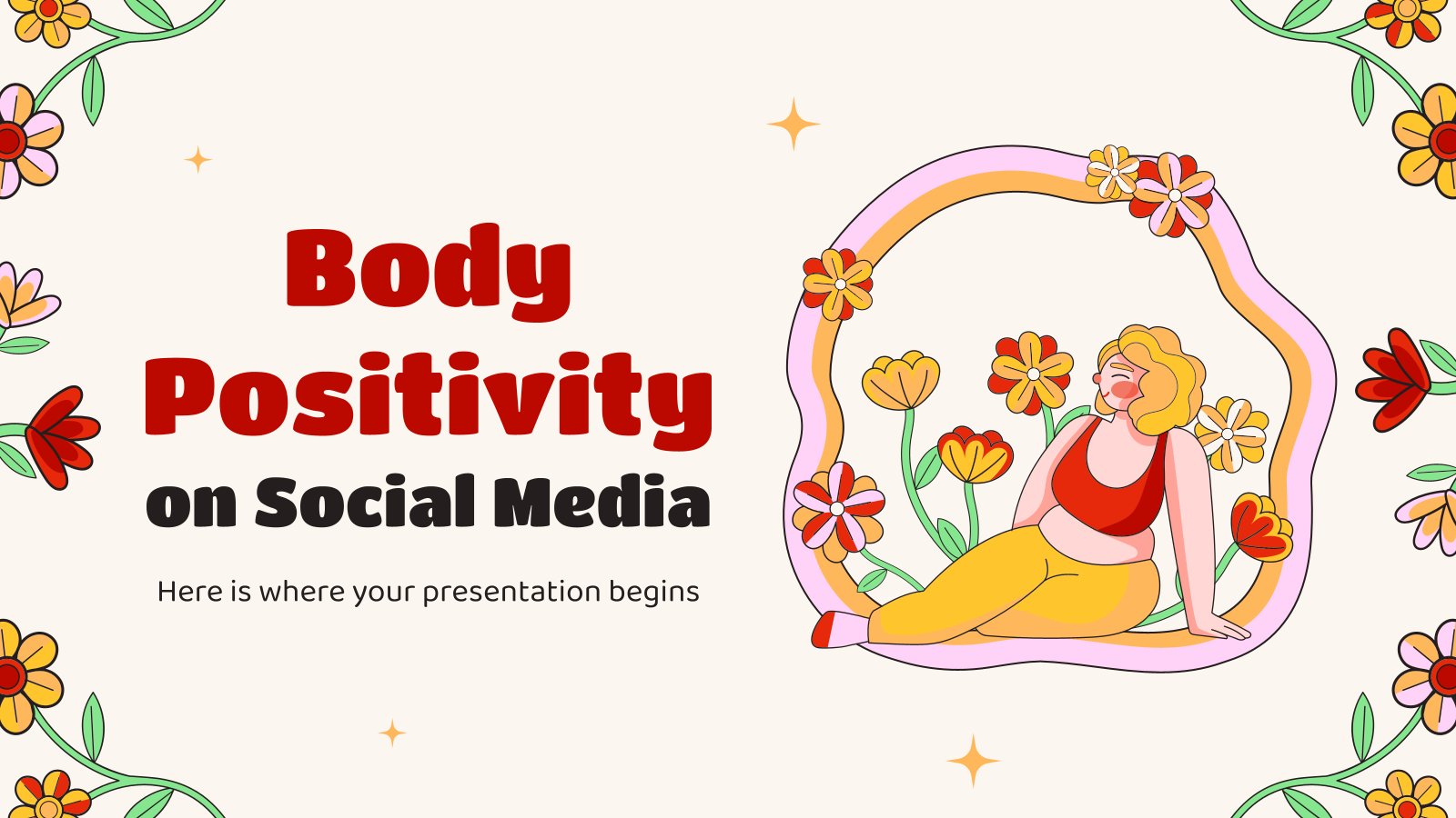 Positive Körperwahrnehmung in den sozialen Medien Präsentationsvorlage