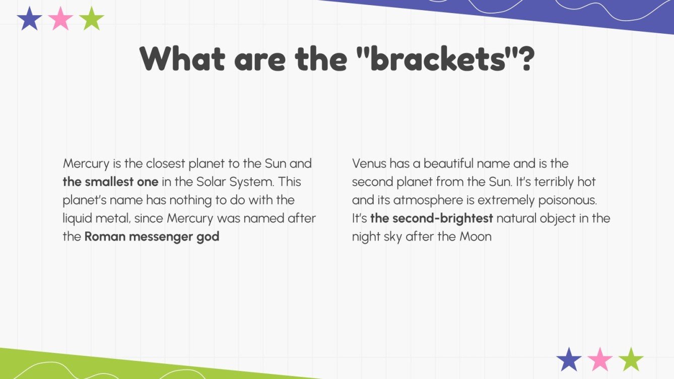 Language Arts Subject for Middle School Brackets
