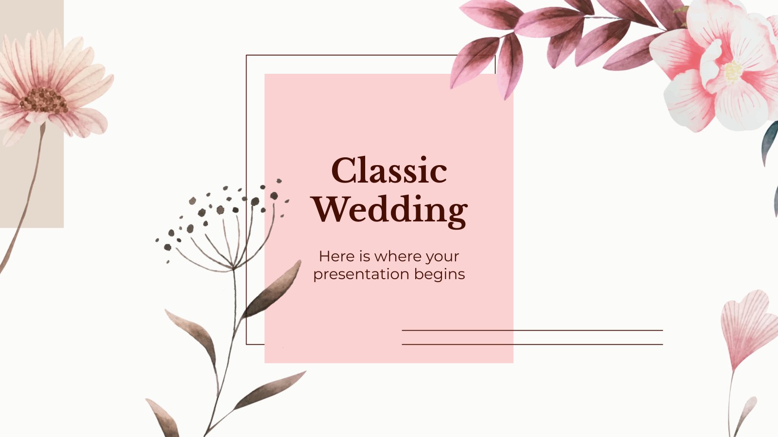 Free Wedding Google Slides themes and PowerPoint templates