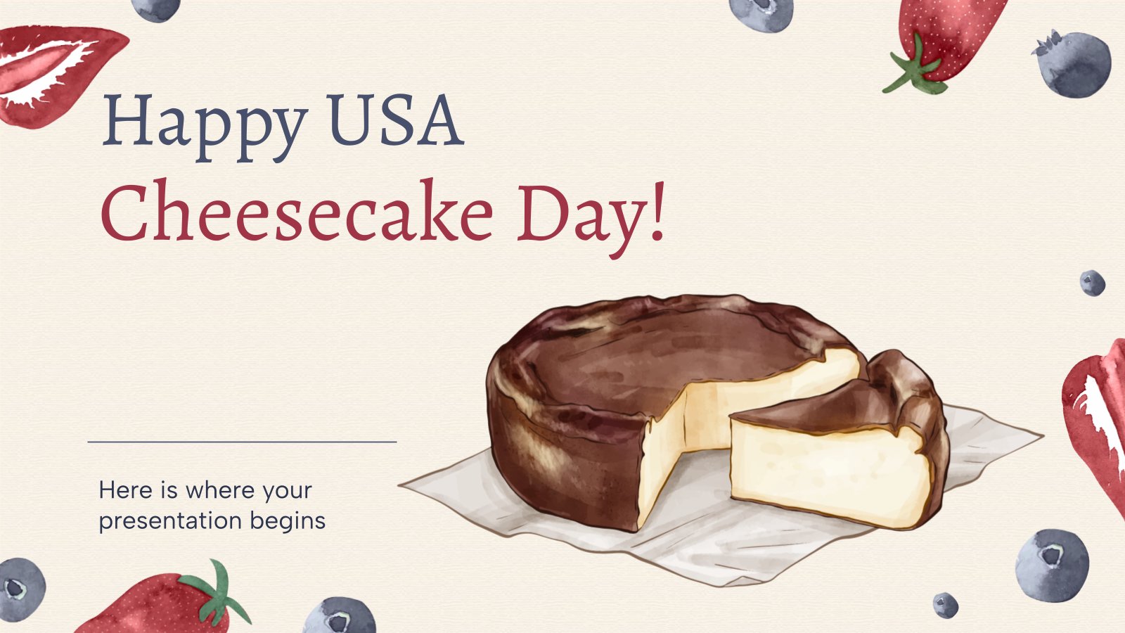 Joyeuse journée du gâteau au fromage aux États-Unis ! Modèles de présentation