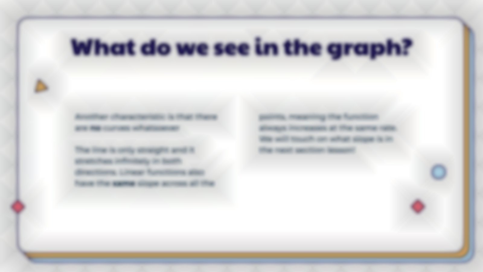 Characteristics of Linear Functions | Google Slides & PPT