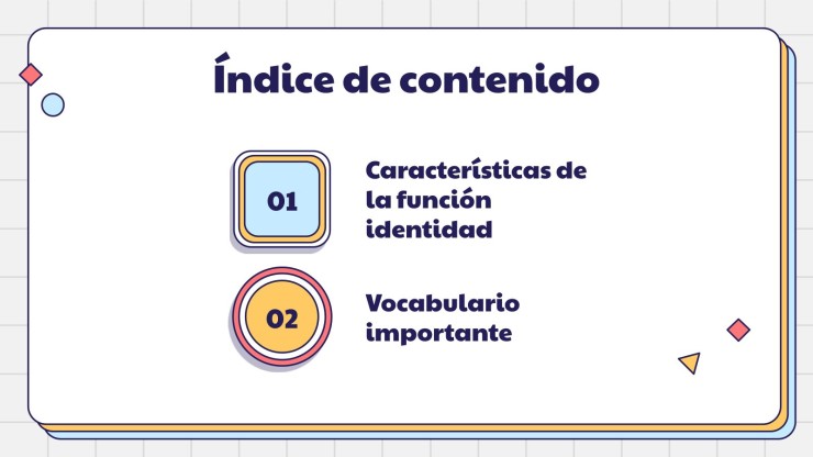 Plantilla de presentación Características de las funciones lineales