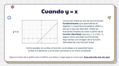 Plantilla de presentación Características de las funciones lineales