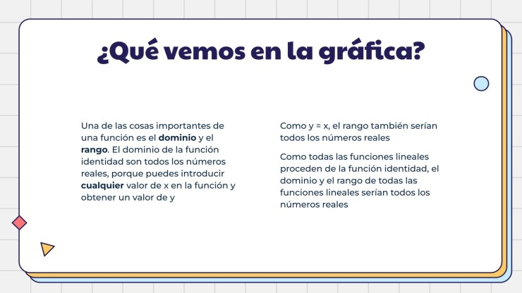 Plantilla de presentación Características de las funciones lineales
