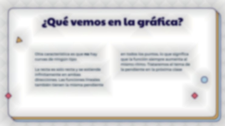 Plantilla de presentación Características de las funciones lineales