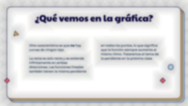 Plantilla de presentación Características de las funciones lineales