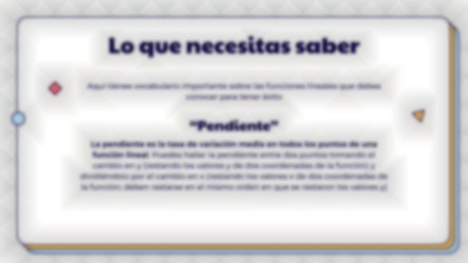 Plantilla de presentación Características de las funciones lineales