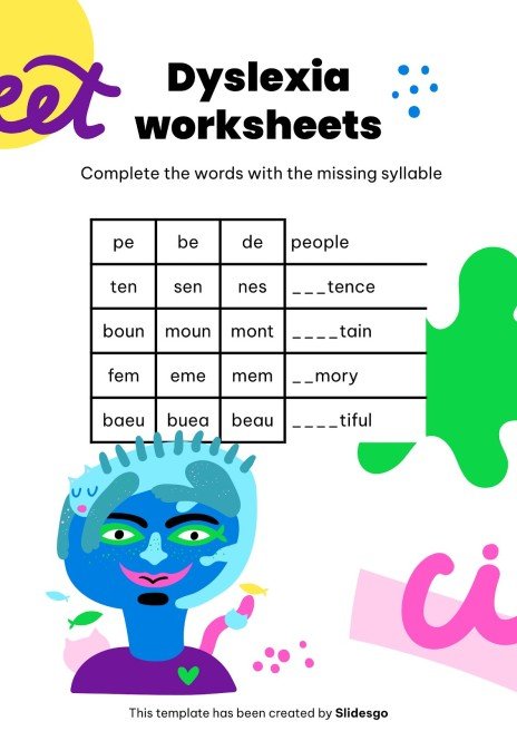 Creative Colorful Worksheets for Middle School