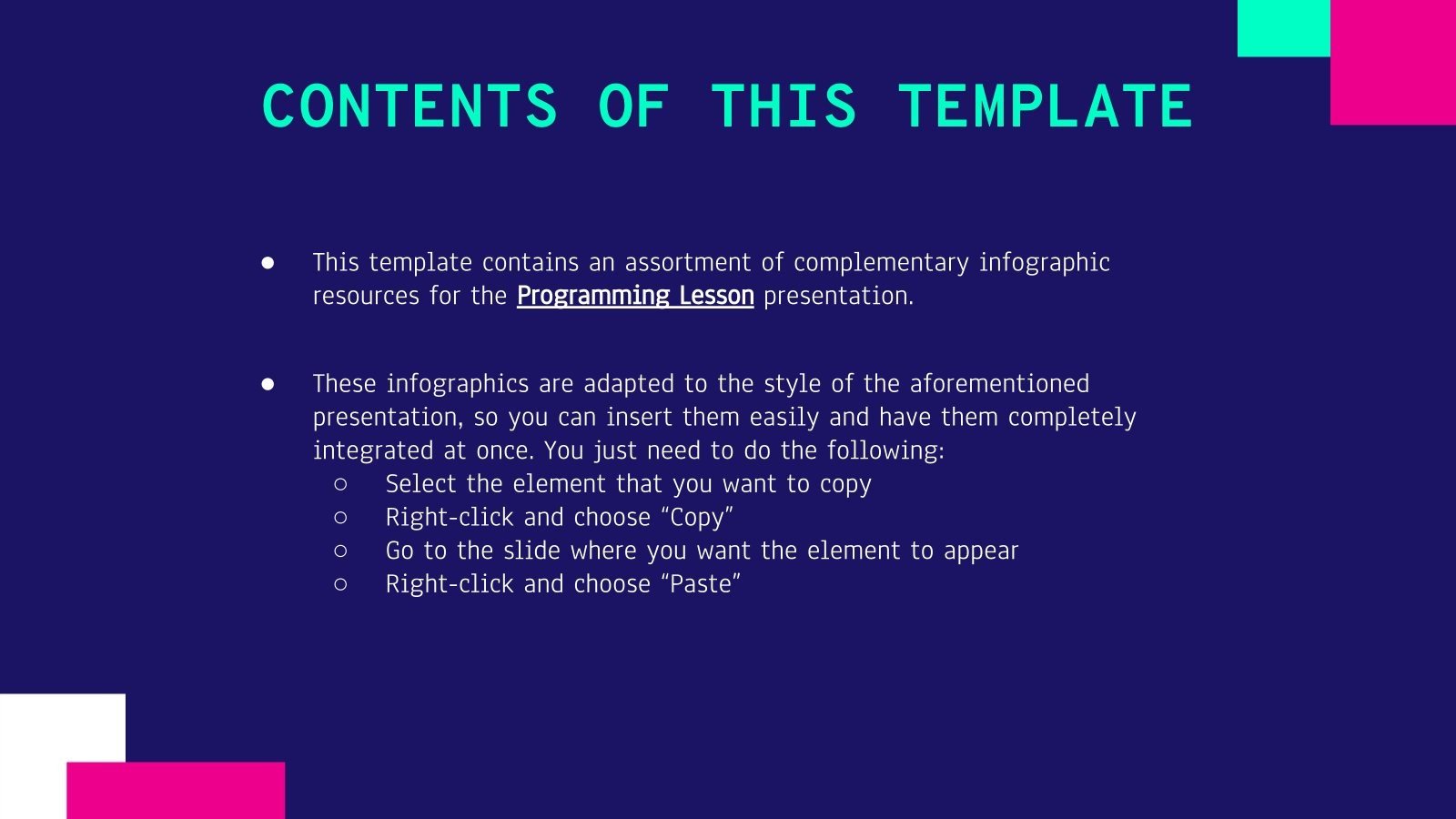 Programming Lesson Infographics | Google Slides & PPT