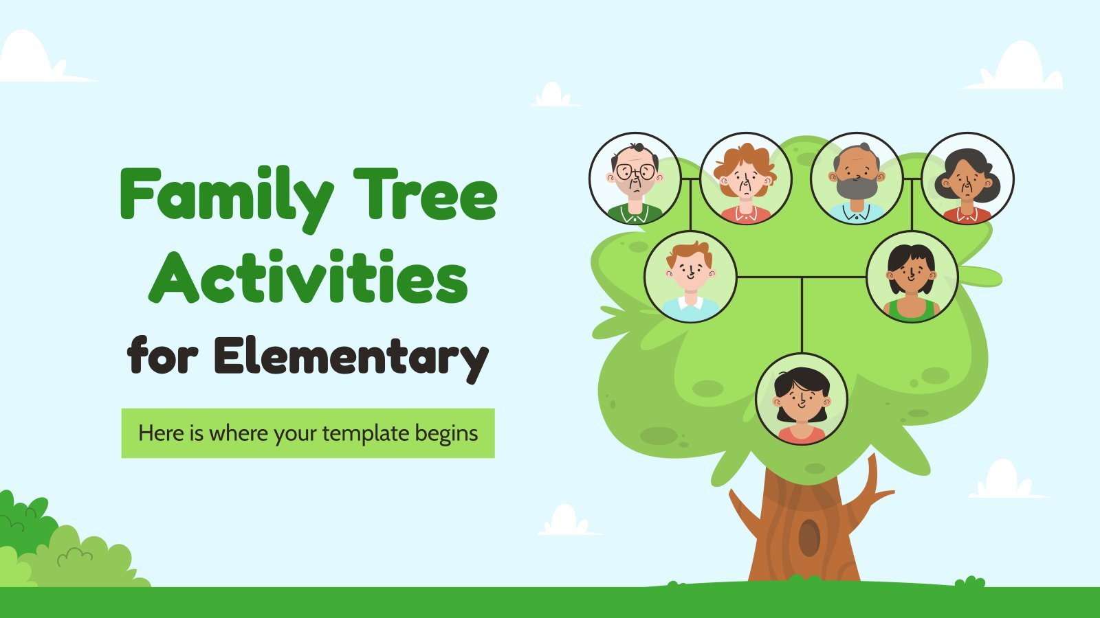 Family Tree Activities for Elementary presentation template 