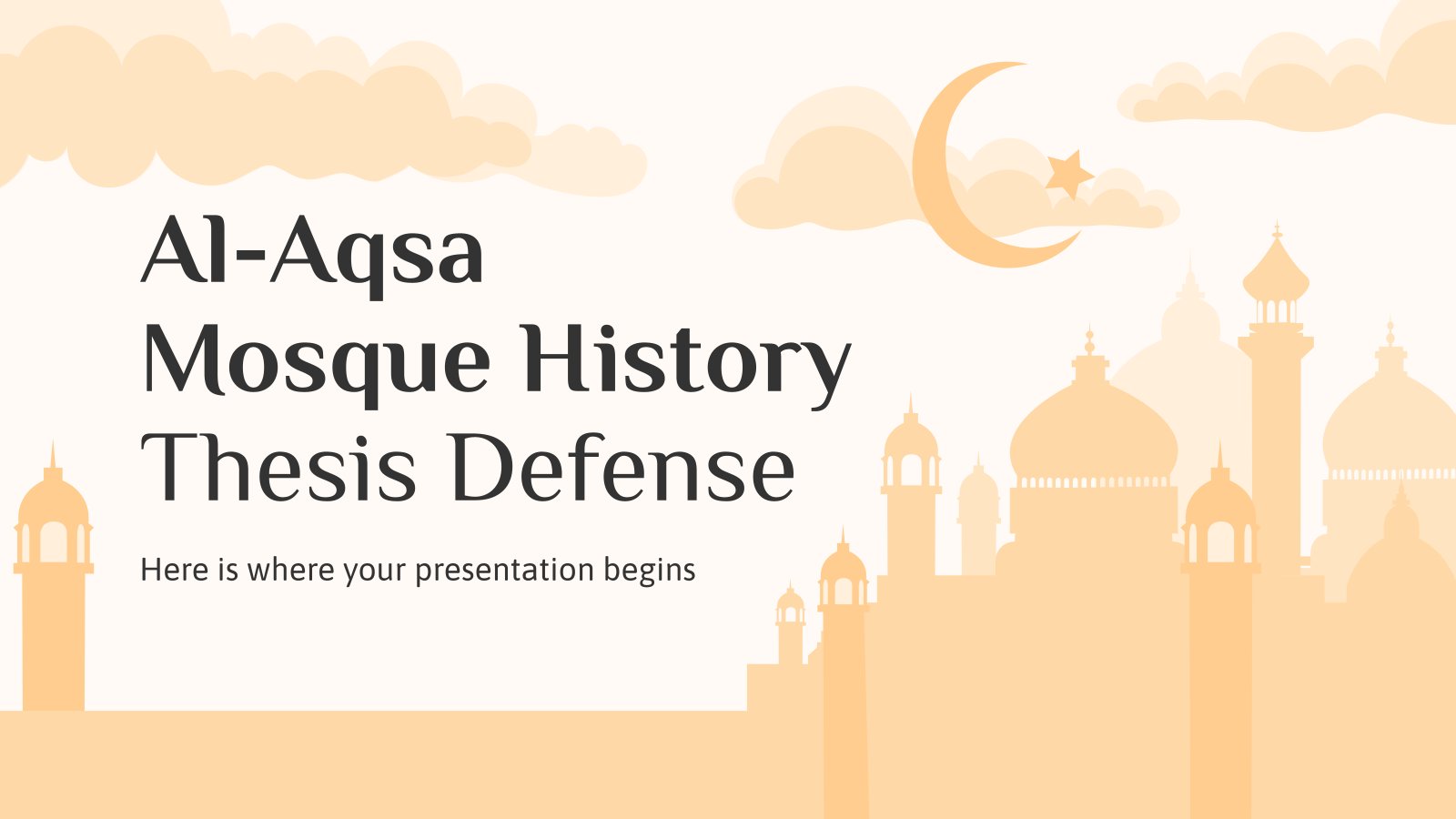 Al-Aqsa Mosque History Thesis Defense presentation template 