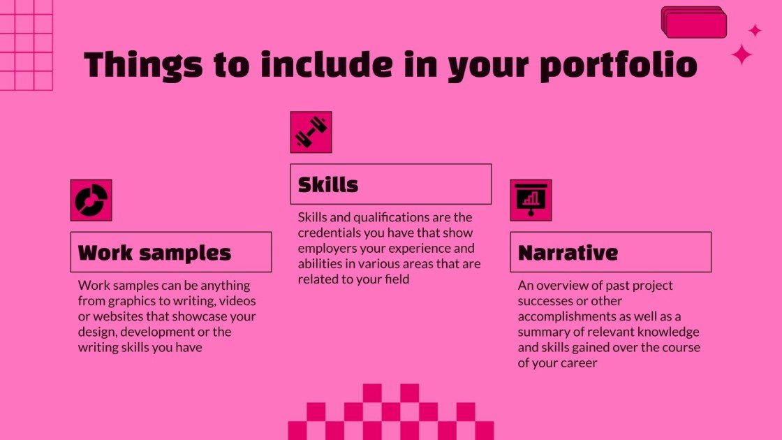 Hot Pink Color Aesthetic Portfolio | Google Slides & PPT