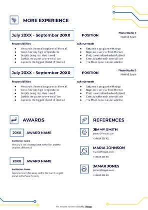 Electronic Circuit Style CV presentation template 