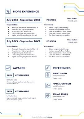 Electronic Circuit Style CV presentation template 