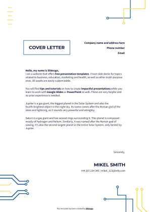 Electronic Circuit Style CV presentation template 