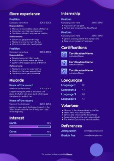 Data Strategy Manager CV presentation template 