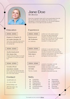 Creative Producer CV presentation template 