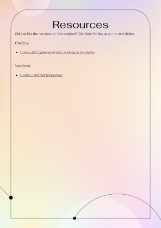 Creative Producer CV presentation template 