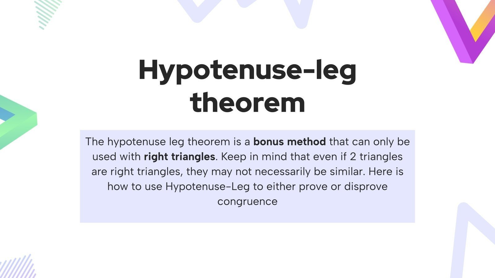 4 Ways of Proving Triangle Congruence Google Slides & PPT