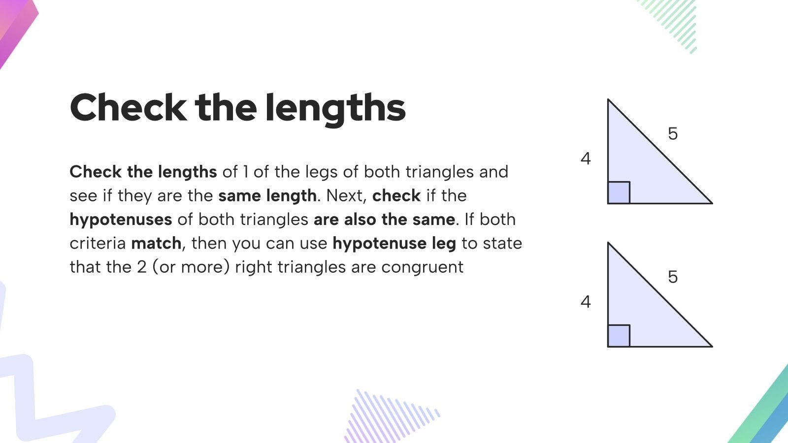 4 Ways of Proving Triangle Congruence Google Slides & PPT