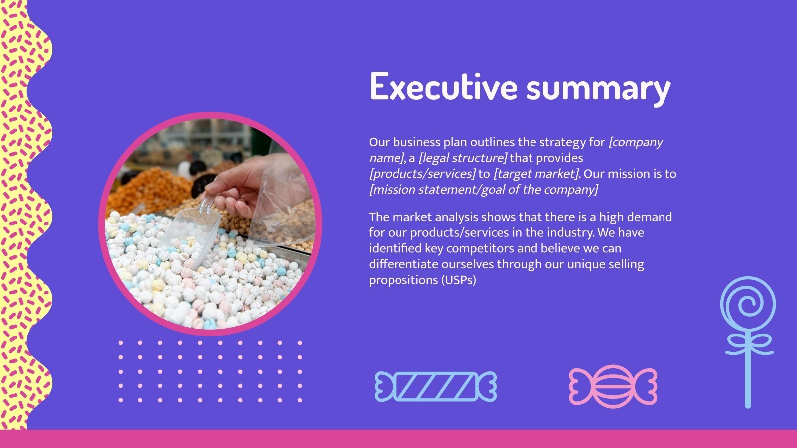 Candy Store Business Plan Google Slides PPT