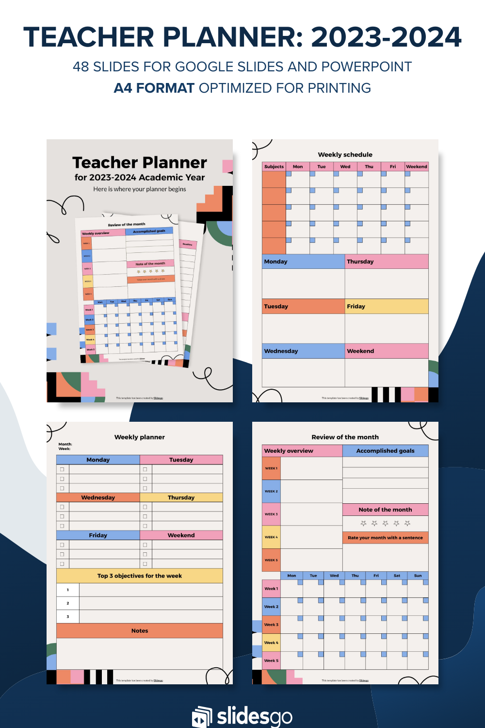 Teacher Planner for 20232024 Academic Year Google Slides