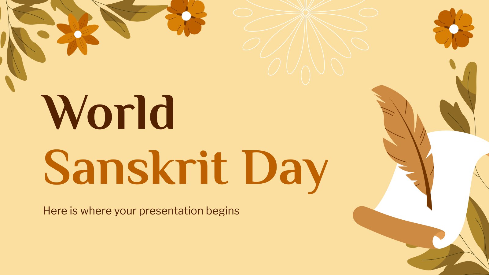 World Sanskrit Day Google Slides PowerPoint