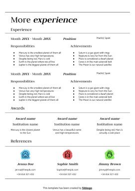 Charity Event Organizer CV presentation template 