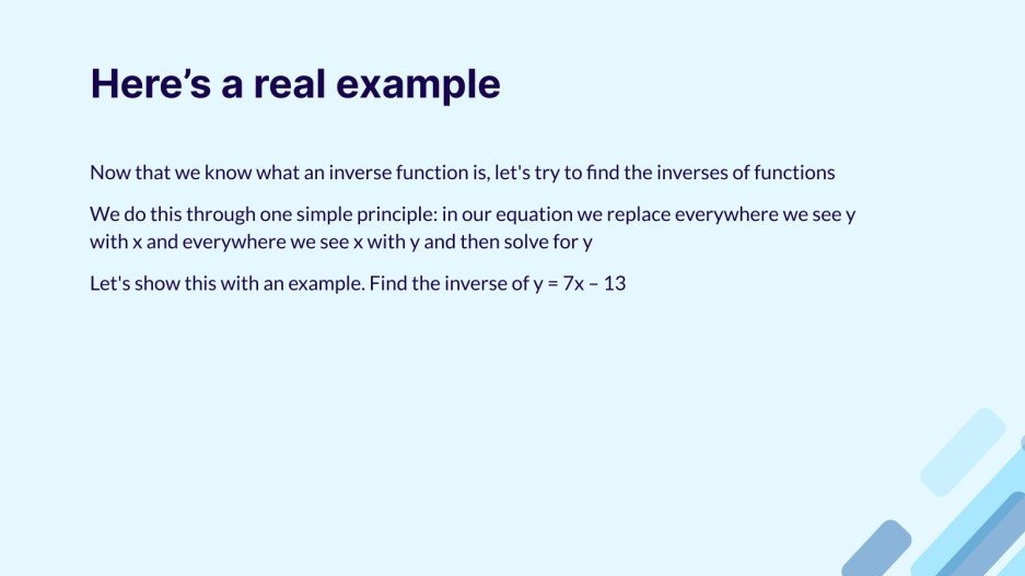 Inverse Functions | Google Slides & PowerPoint