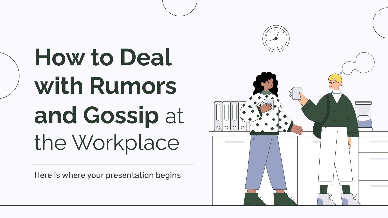 How to Deal with Rumors and Gossip at the Workplace presentation template 