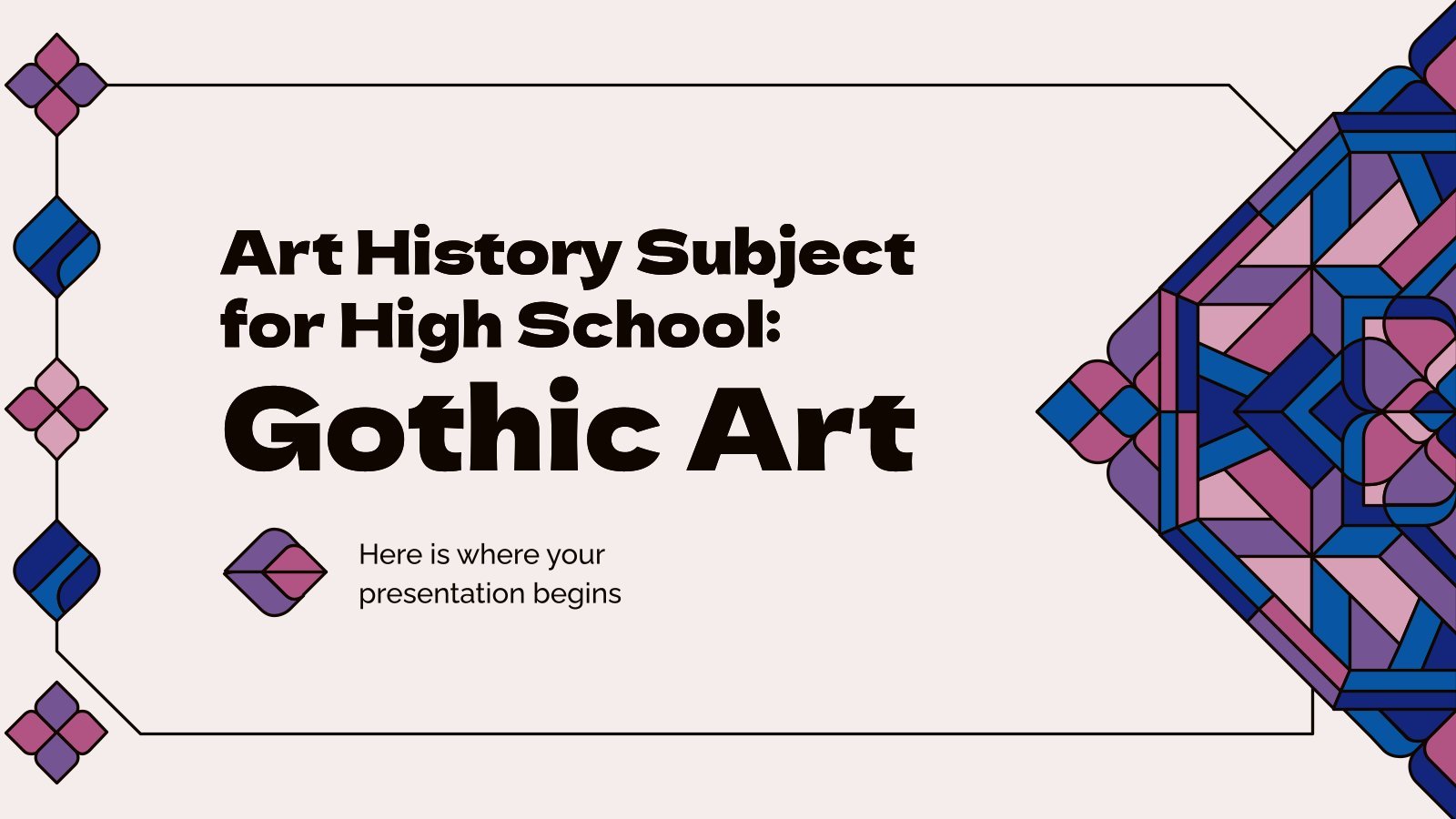 Art History Subject for High School: Gothic Art presentation template 