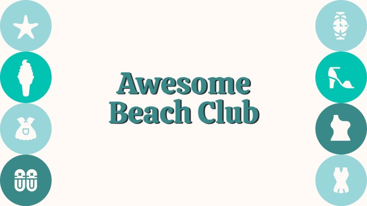 Beach Club Business Plan presentation template 