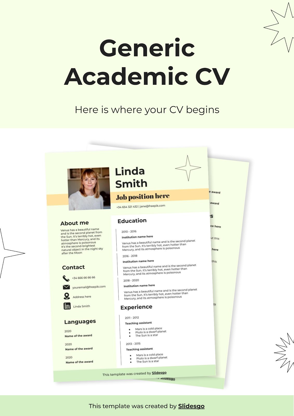 What does an academic cv look like infoupdate