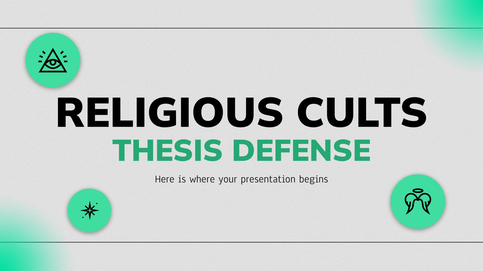 Religious Cults Thesis Defense presentation template 