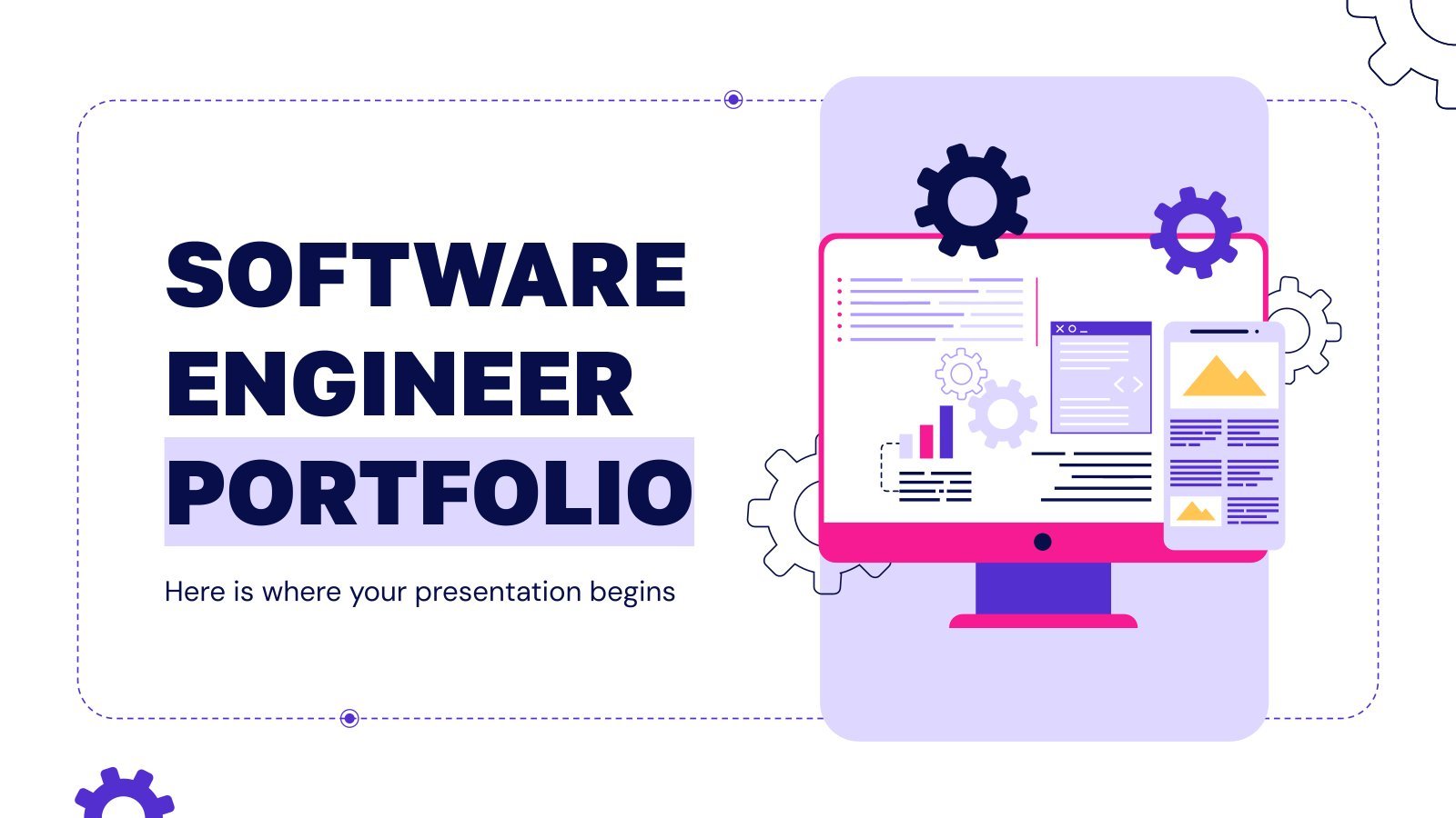 Software Engineer Portfolio presentation template 