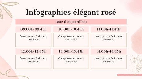 Elegant Rosé Watercolor Stains Student Pack for High School Infographics presentation template 