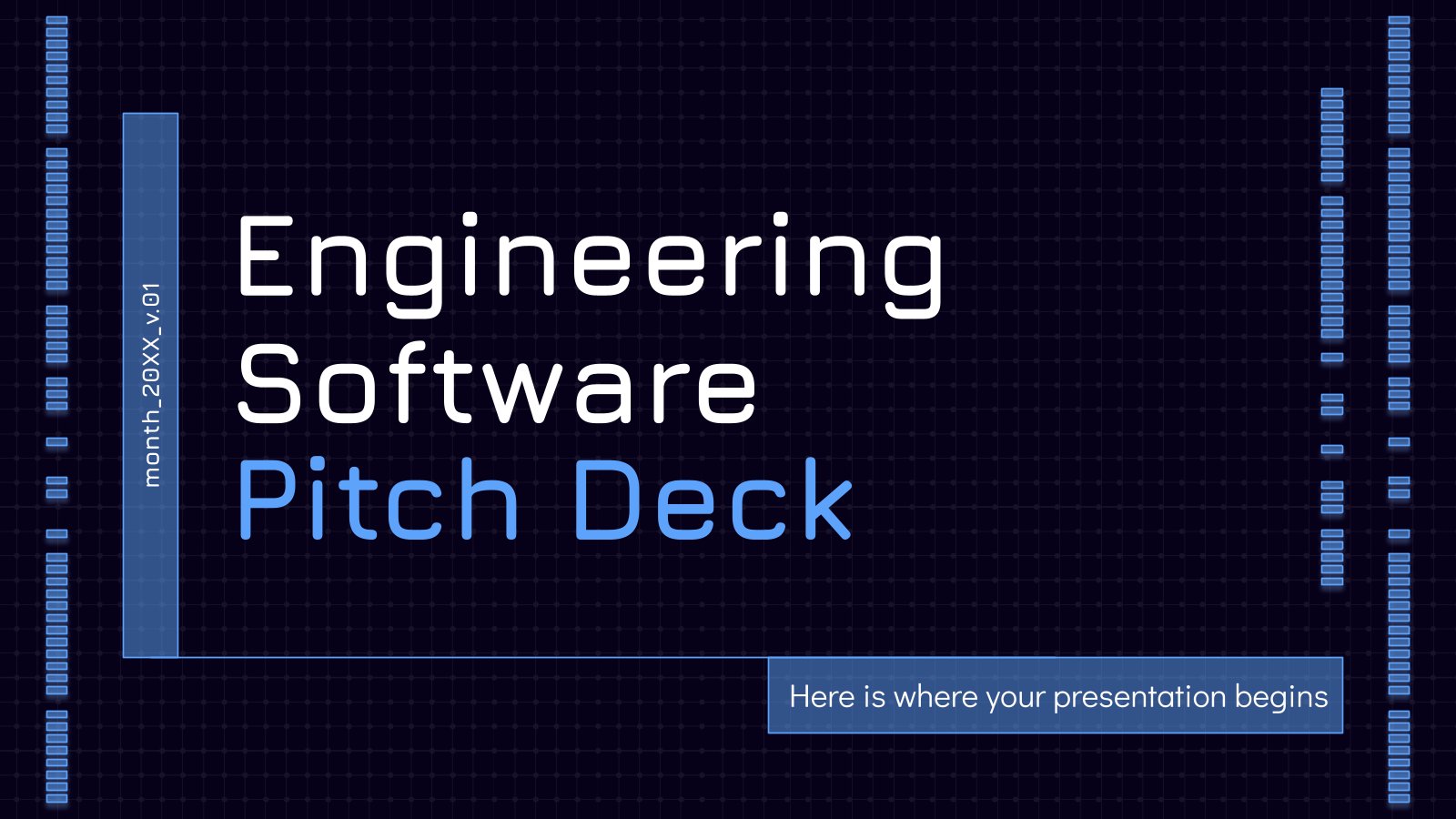 Plantilla de presentación Pitch deck de software de ingeniería