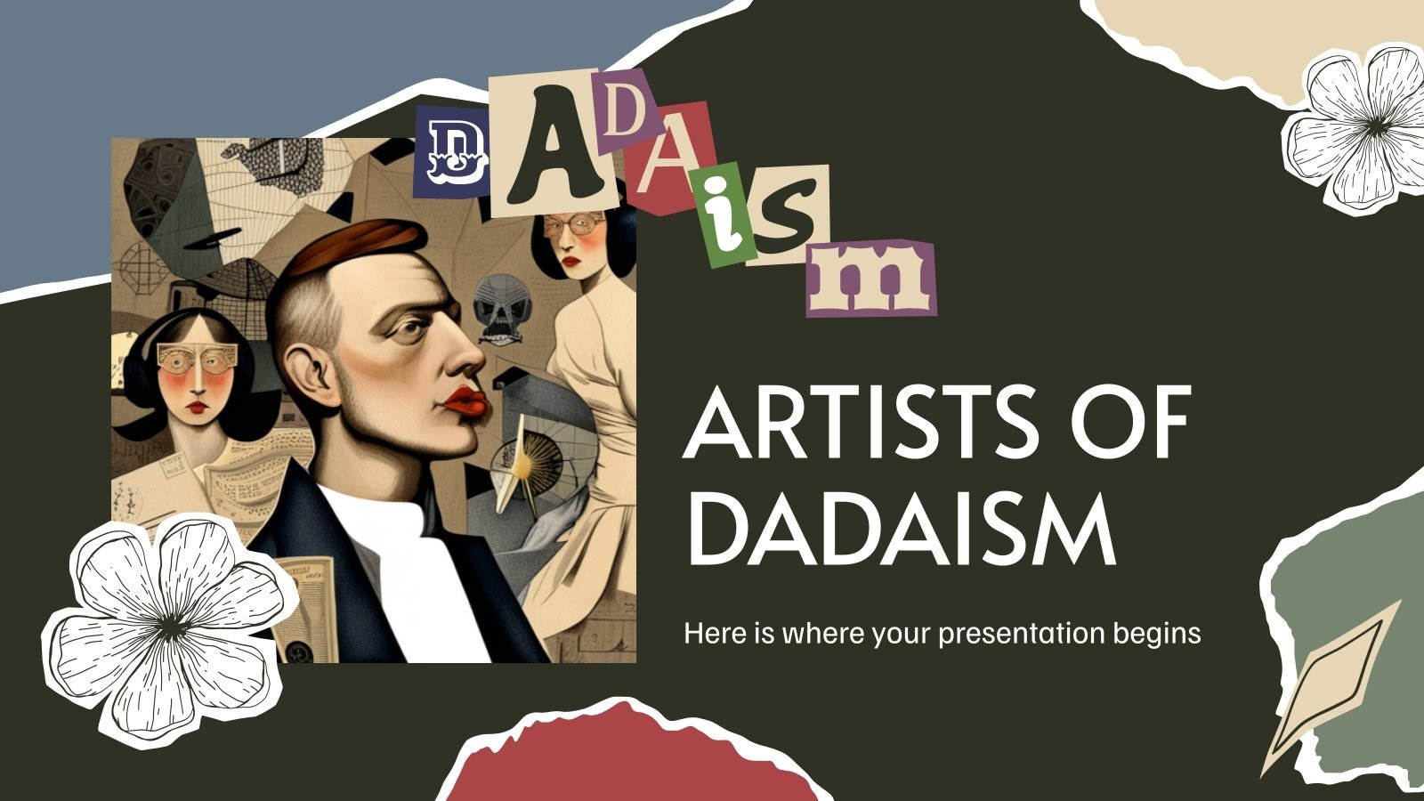 Artists of Dadaism presentation template 