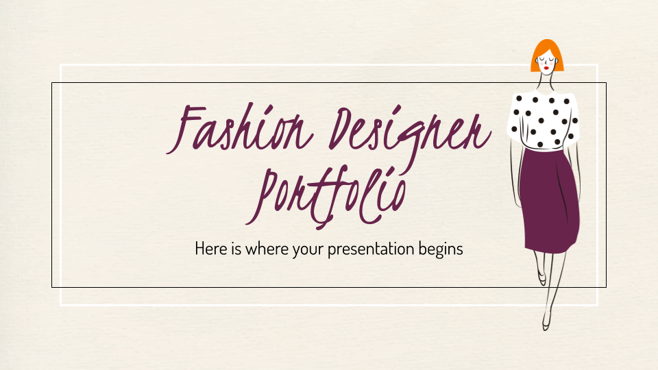 Fashion Designer Portfolio presentation template 