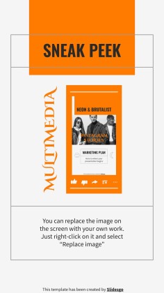 네온 & 브루탈리즘 인스타그램 포스트 마케팅 플랜 프레젠테이션 템플릿