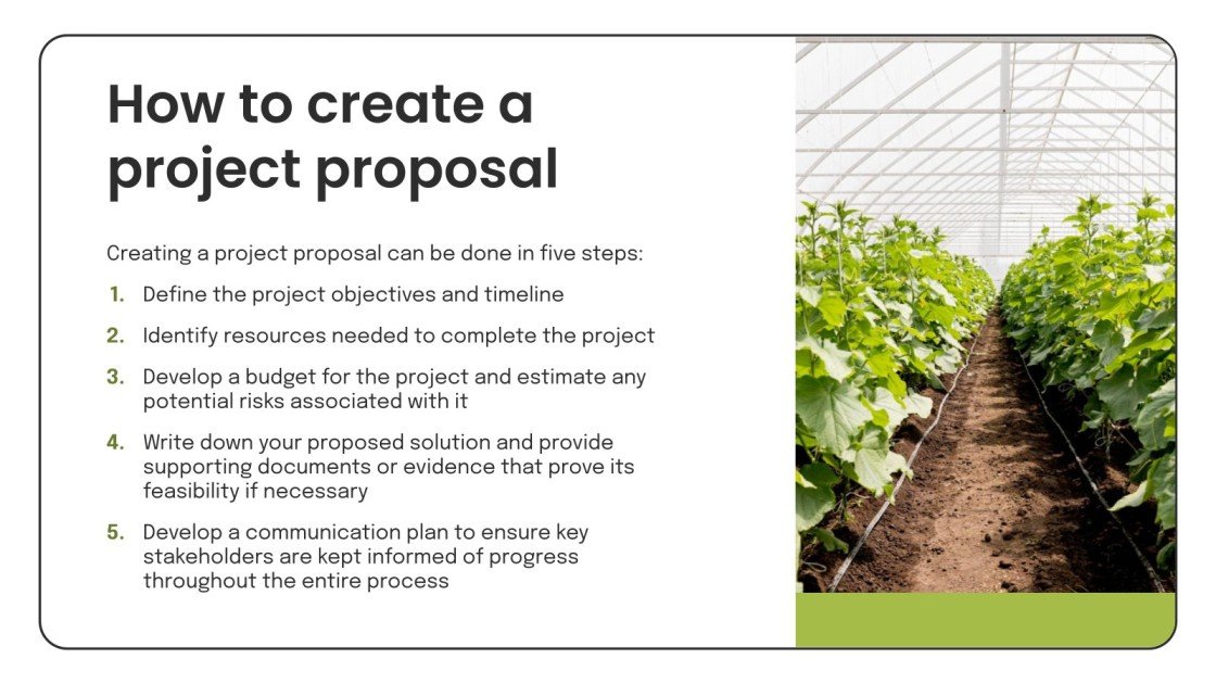 Installation of an Irrigation System Project Proposal