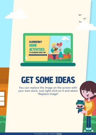 가족의 날을 기념하는 초등학교 가정 활동 프레젠테이션 템플릿
