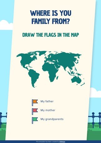 가족의 날을 기념하는 초등학교 가정 활동 프레젠테이션 템플릿