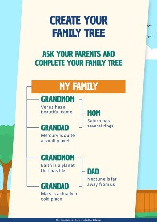 가족의 날을 기념하는 초등학교 가정 활동 프레젠테이션 템플릿