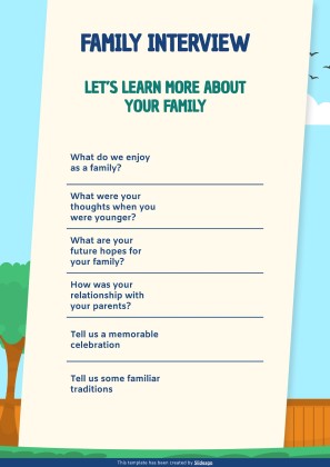 가족의 날을 기념하는 초등학교 가정 활동 프레젠테이션 템플릿