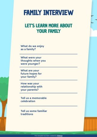 가족의 날을 기념하는 초등학교 가정 활동 프레젠테이션 템플릿