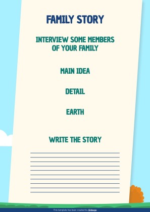 가족의 날을 기념하는 초등학교 가정 활동 프레젠테이션 템플릿