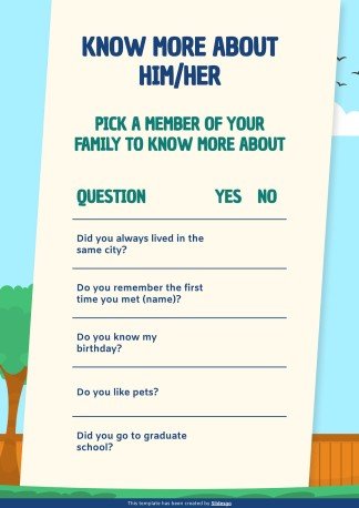 가족의 날을 기념하는 초등학교 가정 활동 프레젠테이션 템플릿